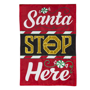 Evergreen Enterprises -  Flag Santa Stop Here