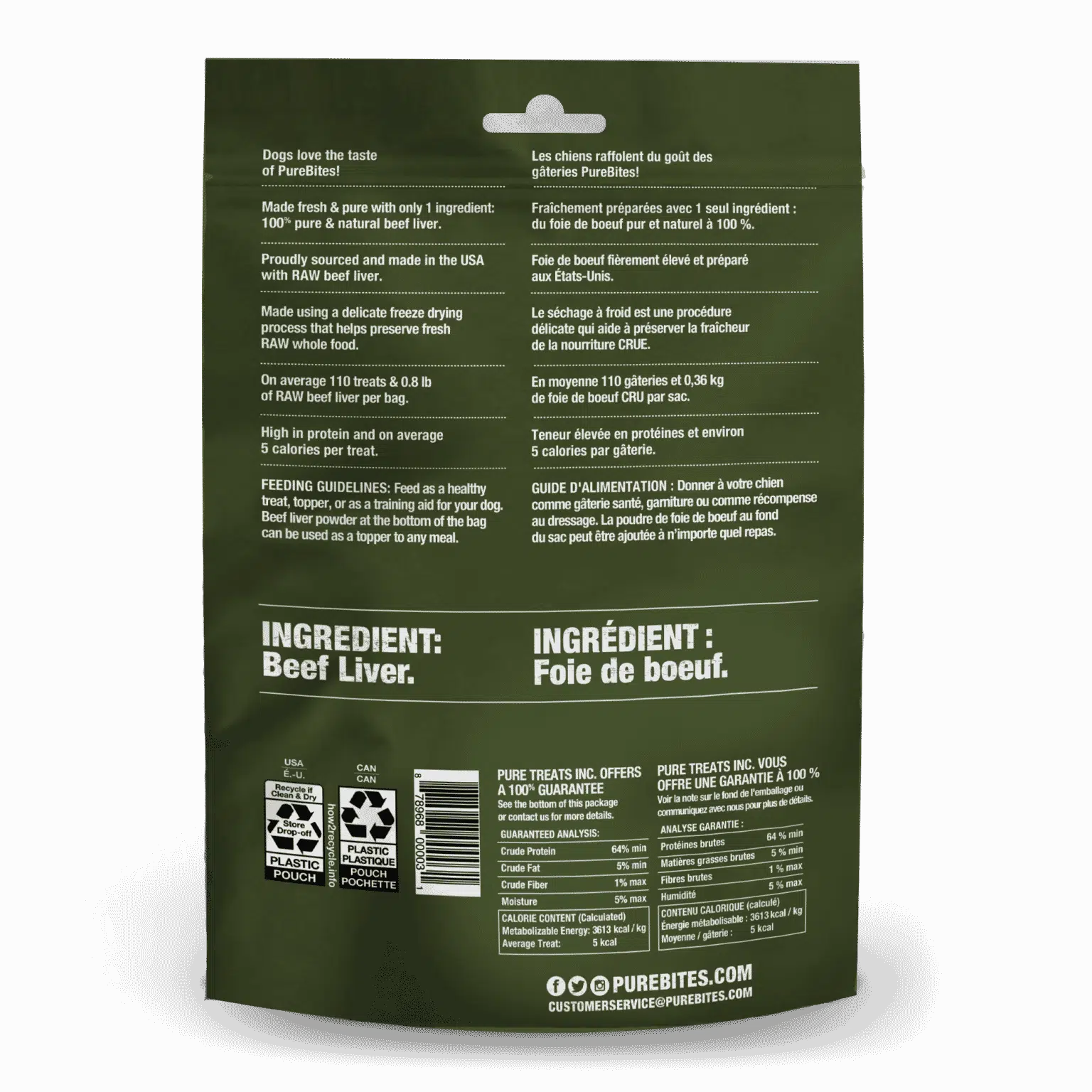 Pure Bites - Beef Liver Freeze Dried Dog Treats 4.2oz - Southern Agriculture 