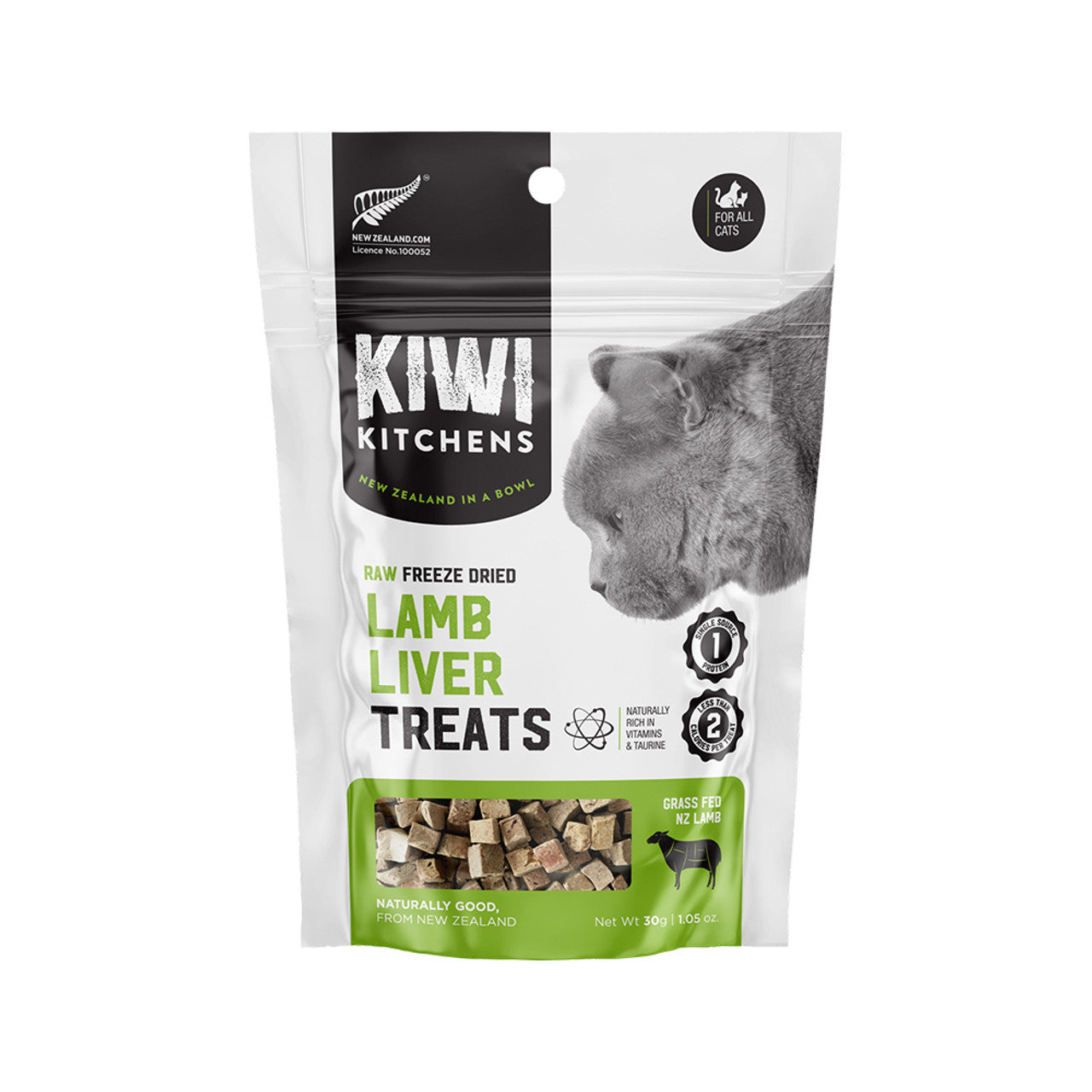 Kiwi Kitchens - Cat Lamb Liver Treats Grass	Fed Raw Freeze Dried