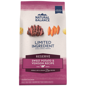 Natural Balance LID Limited Ingredient Diets - All Breeds, Adult Dog Grain Free Sweet Potato & Venison Formula Dry Dog Food - Southern Agriculture 