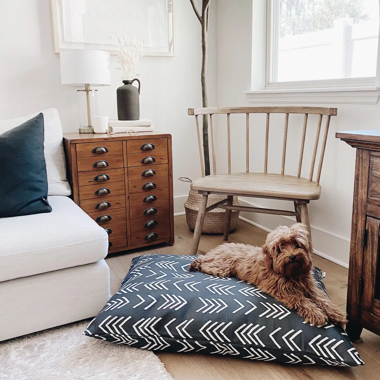 The Foggy Dog - Dog Bed Modern Mud Cloth