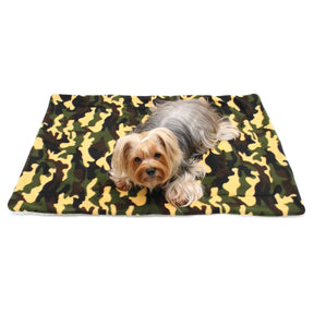 Klippo Pet - Green Camouflage Fleece/Plush Blanket