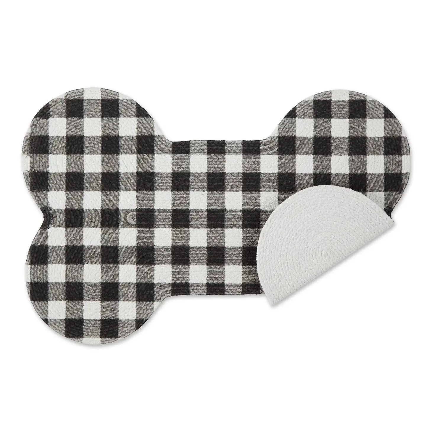 Bone Dry - Mat Bone Shaped Buffalo Plaid Black & White