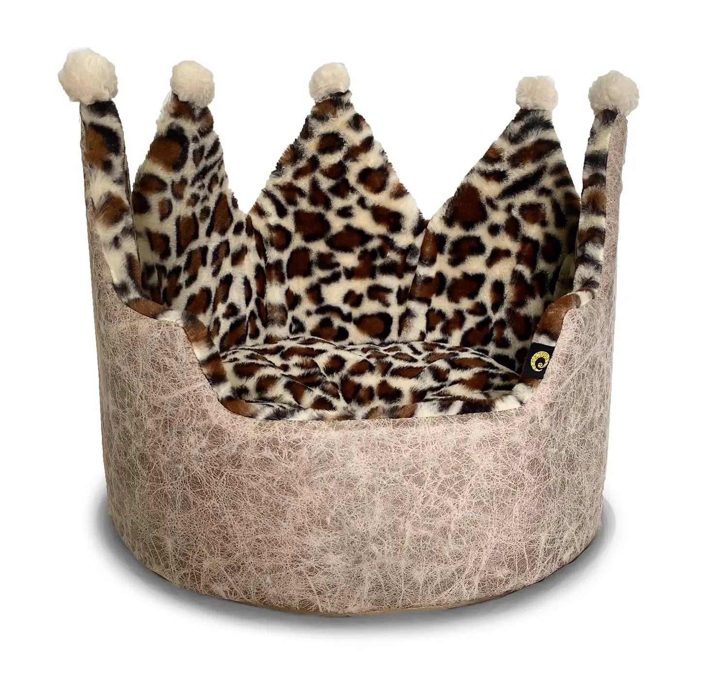 Precious Tails - Leopard Print Crown Pet Bed - Southern Agriculture 