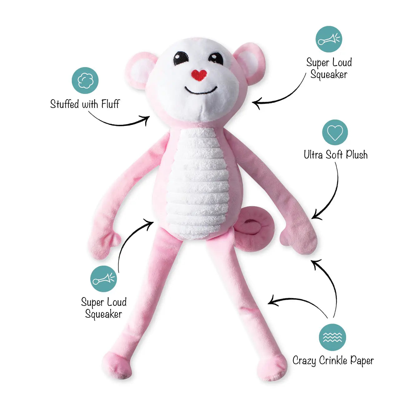 Petshop by Fringe Studio - Monkey Love Dog Toy - Southern Agriculture 