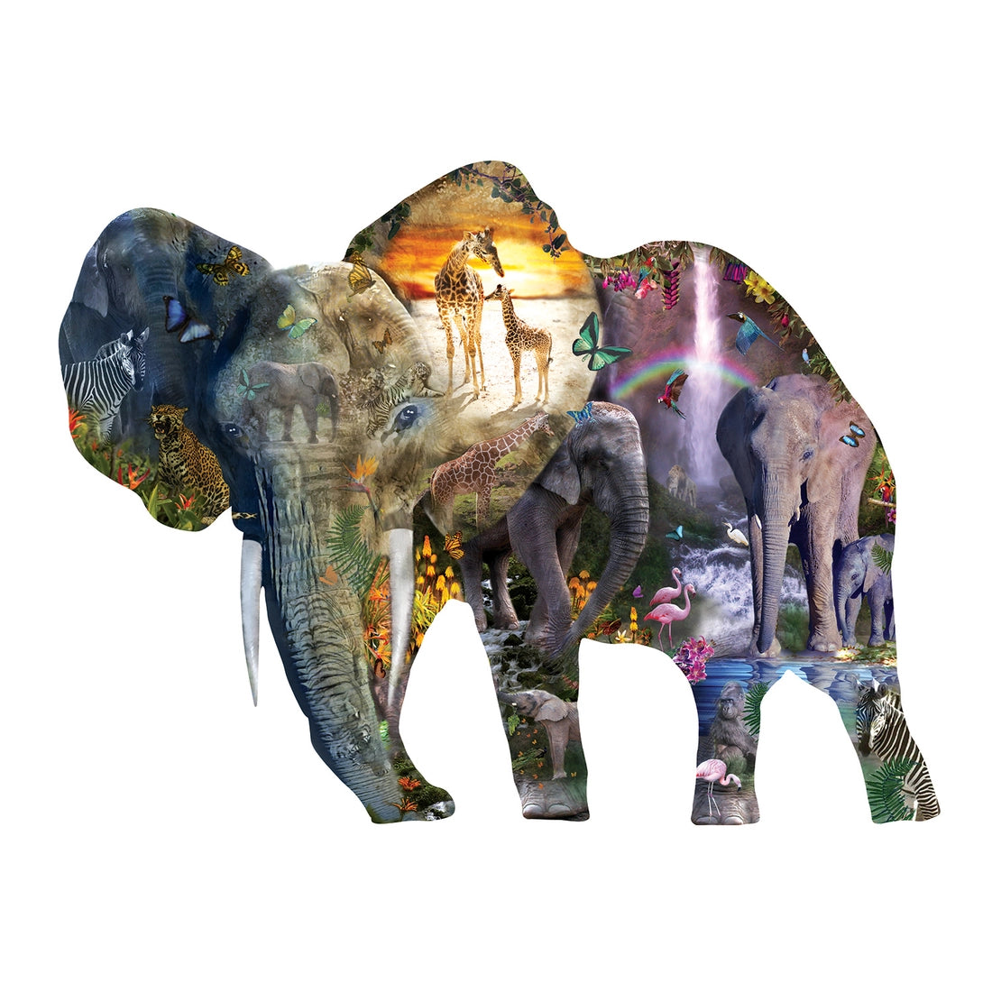 Sunsout - Puzzle Shaped Elephant Waterfall