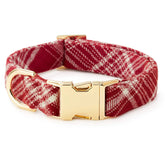 The Foggy Dog - Dog Collar Marsala Plaid