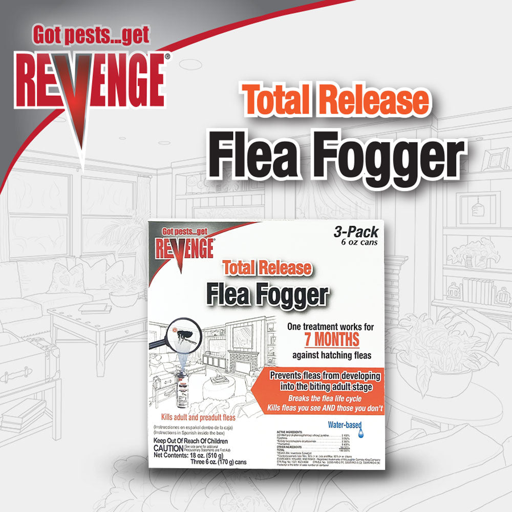 Bonide - Revenge Total Release Flea Fogger 3 Pack - Southern Agriculture 
