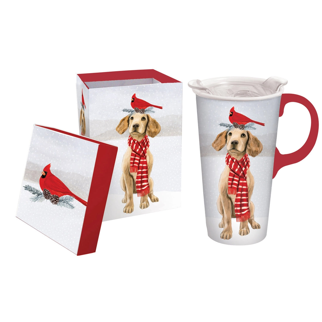 Evergreen Enterprises - Travel Cup Christmas Dog w/ Lid & Box - Southern Agriculture 