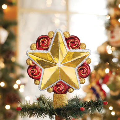Old World Christmas - Swirly Star Tree Top
