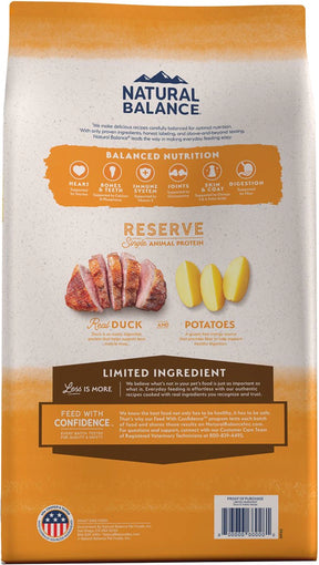 Natural Balance - Duck & Potato Formula Limited Ingredients Diet Dog Food - Southern Agriculture 