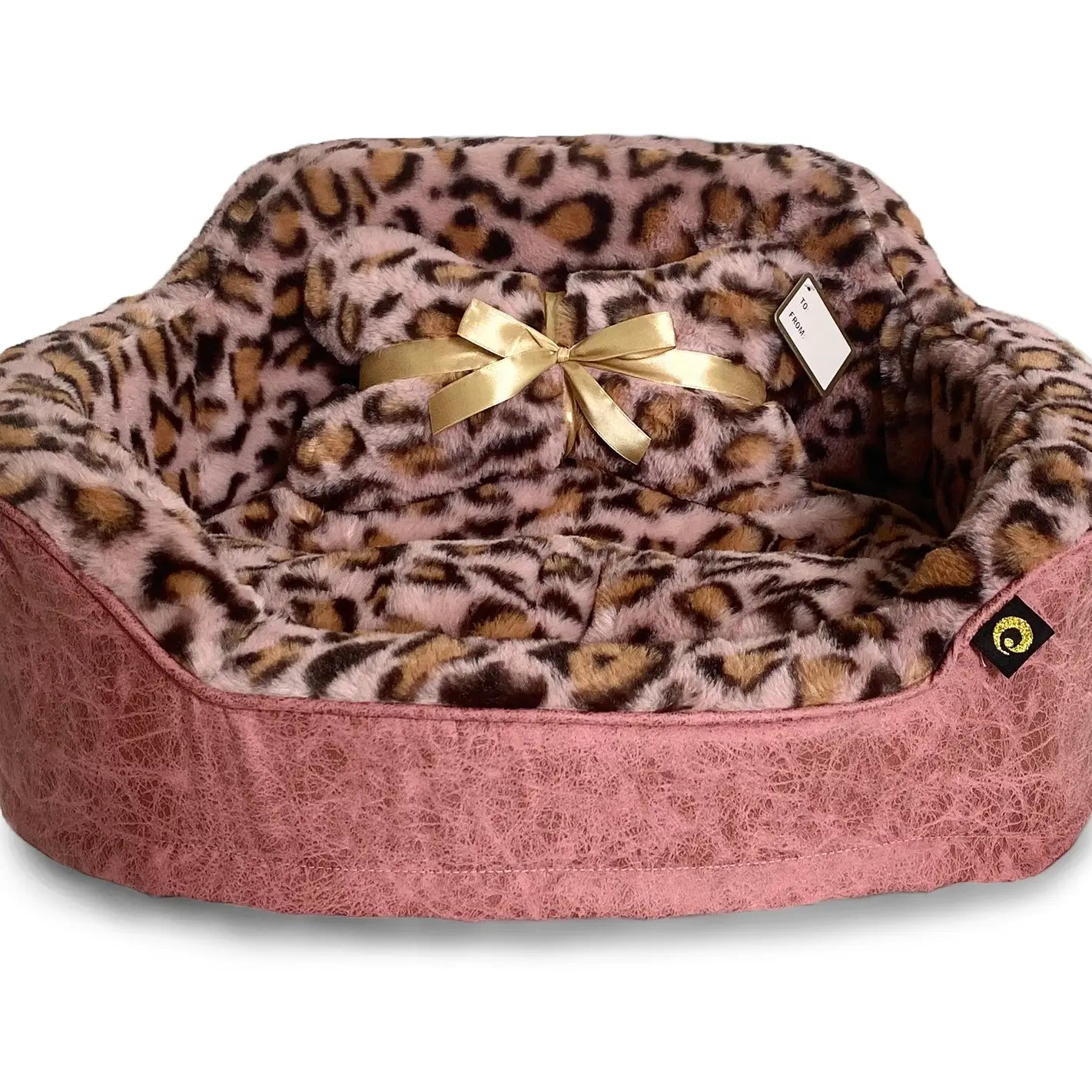 Precious Tails - Leopard Princess Pet Bed with Bone Pillow - Southern Agriculture 