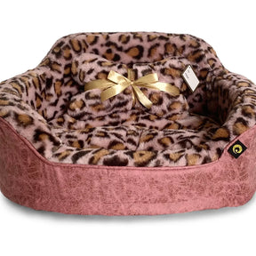 Precious Tails - Leopard Princess Pet Bed with Bone Pillow - Southern Agriculture 