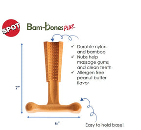 Ethical Pet Products - Bam-bones Plus Raised Nubs W/ Easy-To-Grip Shape Peanut Butter Flavor - Southern Agriculture 