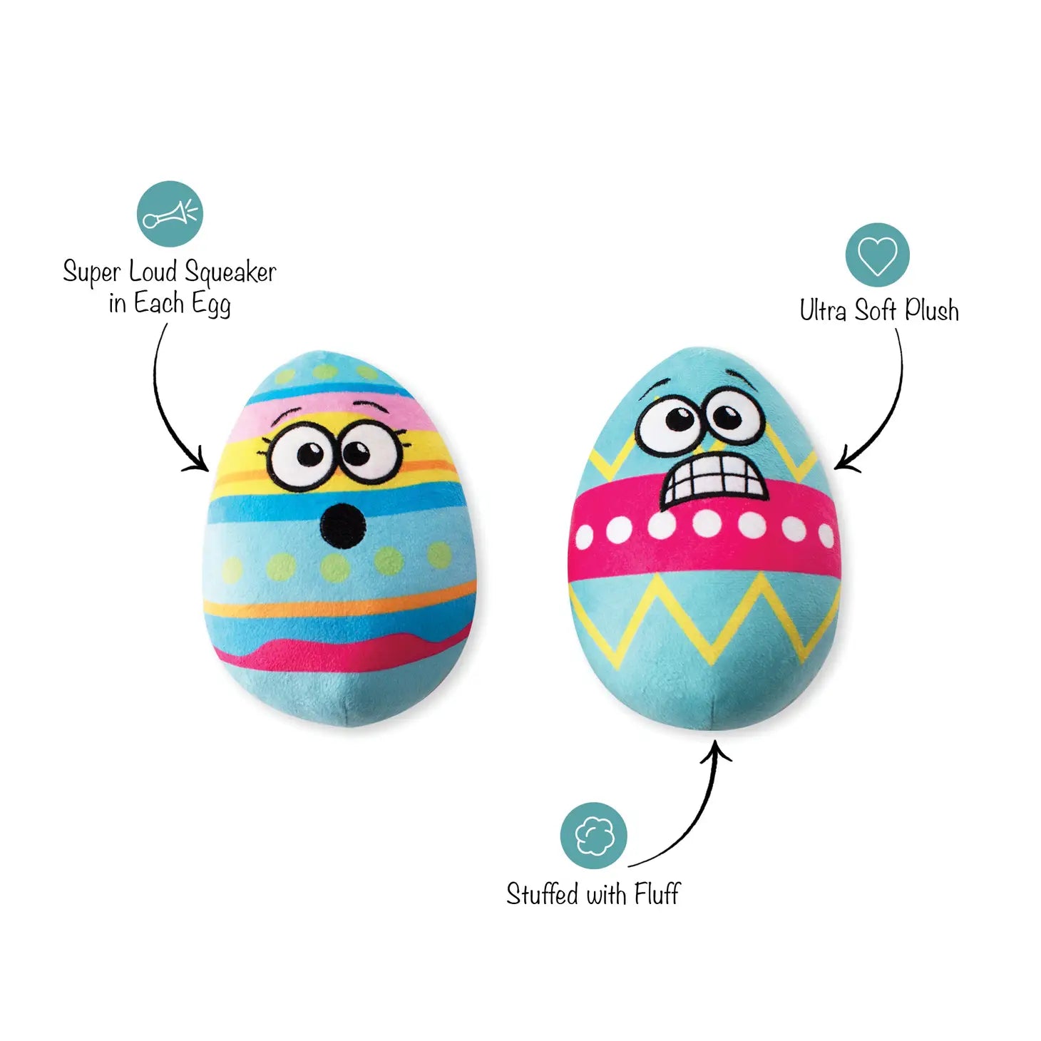Petshop by Fringe Studio - Easter Egg Plush Dog Toy - Southern Agriculture 