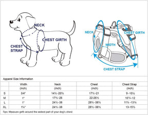 Blueberry Pet - Grey | Reflective Mesh Padded No Pull Dog Harness Vest