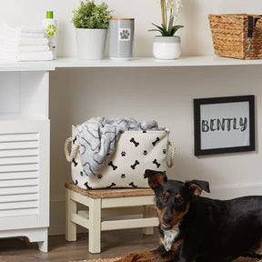 Bone Dry - Pet Bin Paw & Bone Polyester Rectangular