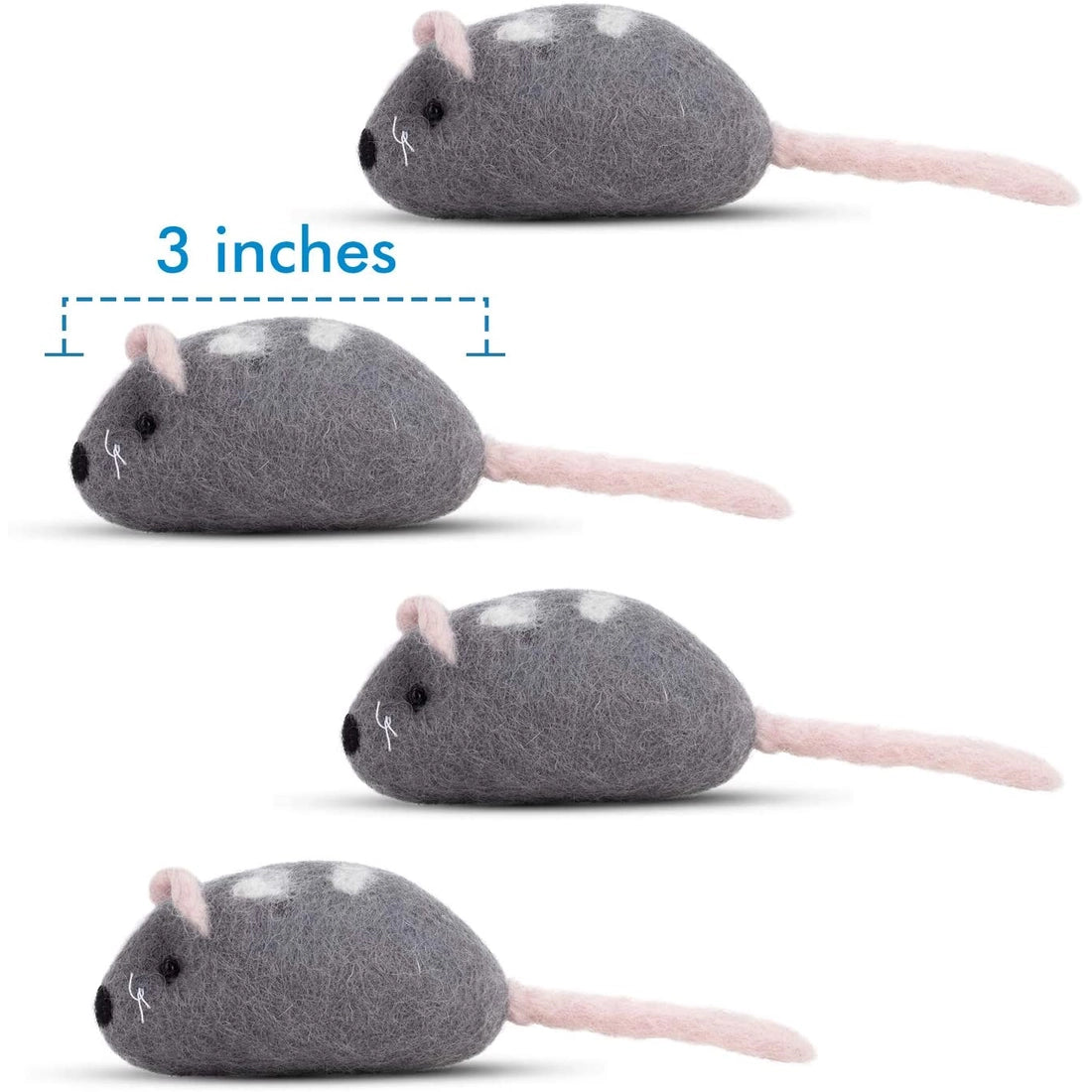 Feltcave - Felted Mouse Cat Toy 4 pack