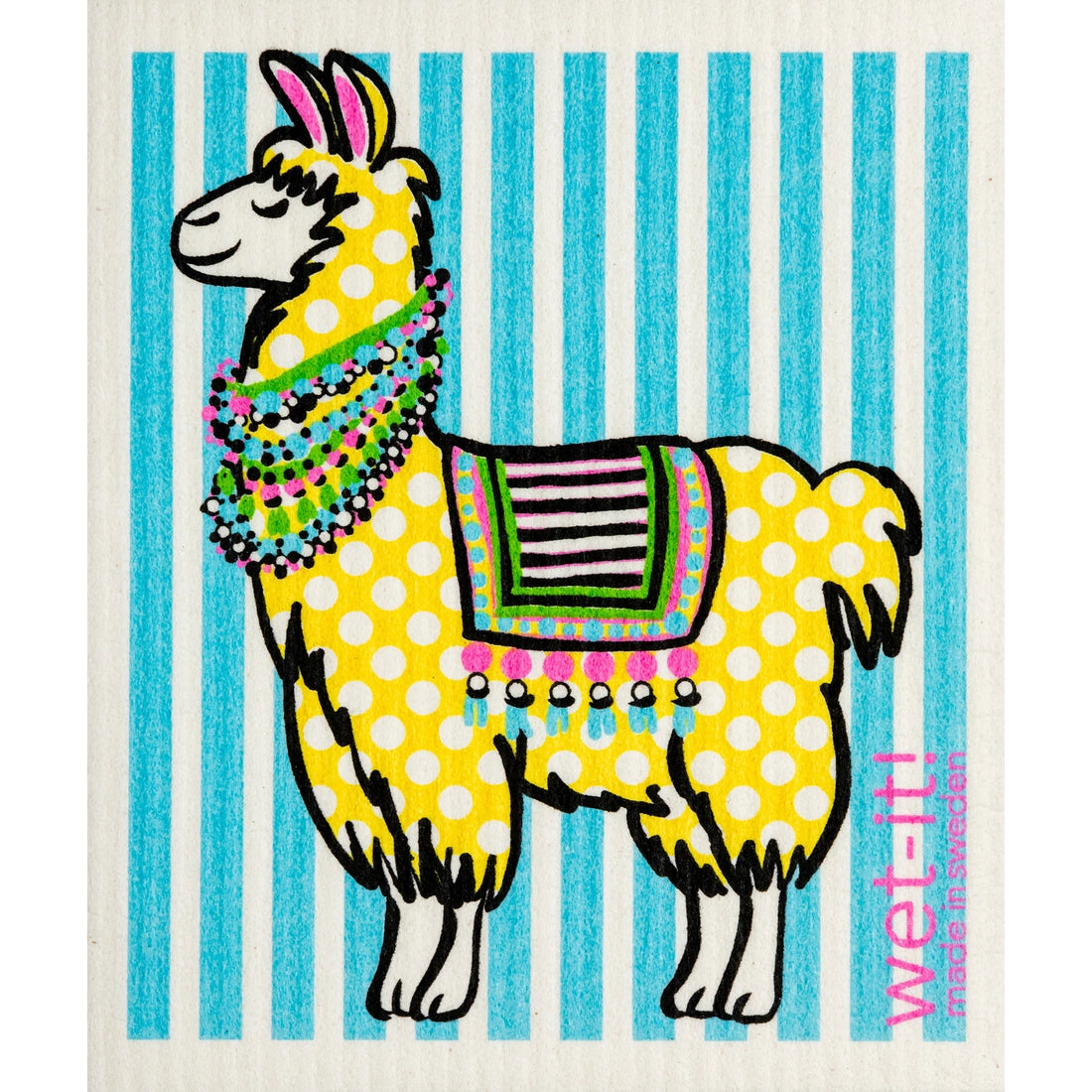 Wet-it! - Polka Llama Swedish Cloth