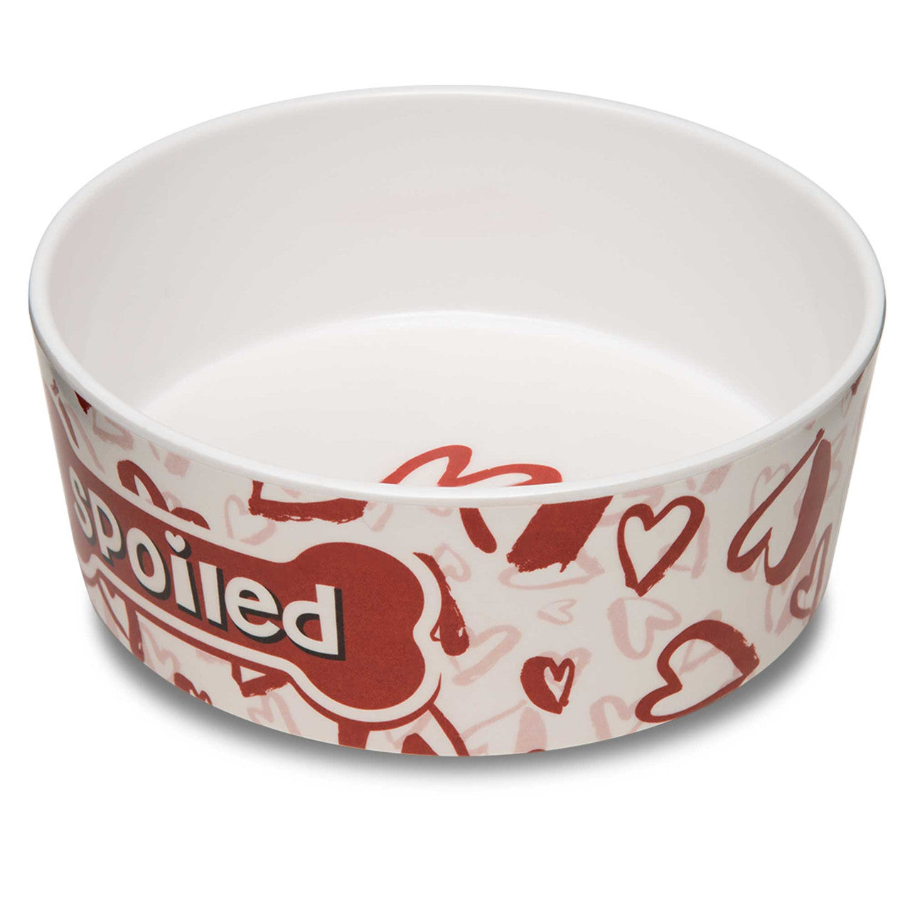 Loving Pets Inc. - Spoiled Bowl Red Bone & Pk/Red Hearts