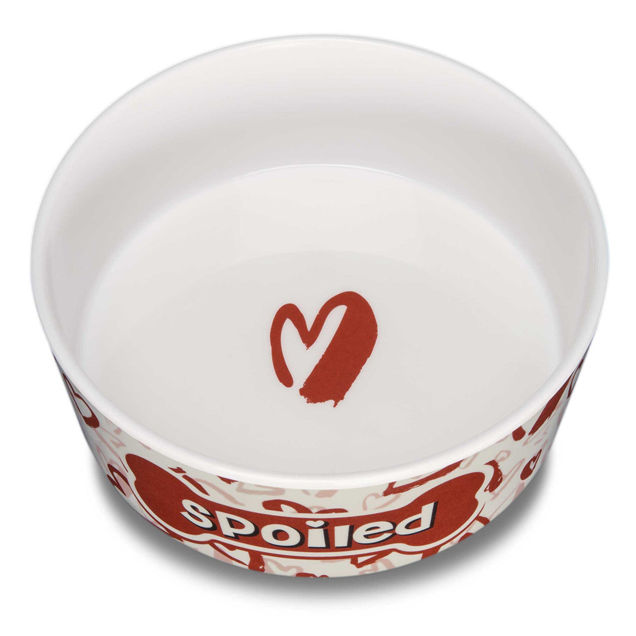 Loving Pets Inc. - Spoiled Bowl Red Bone & Pk/Red Hearts