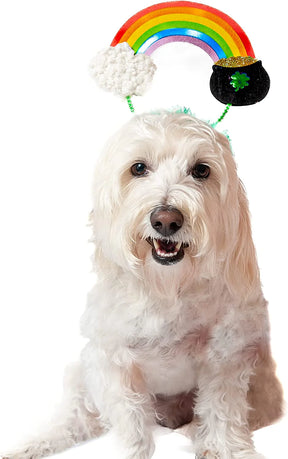 Midlee - St. Patrick's Rainbow Pot of Gold Dog Headband - Southern Agriculture 