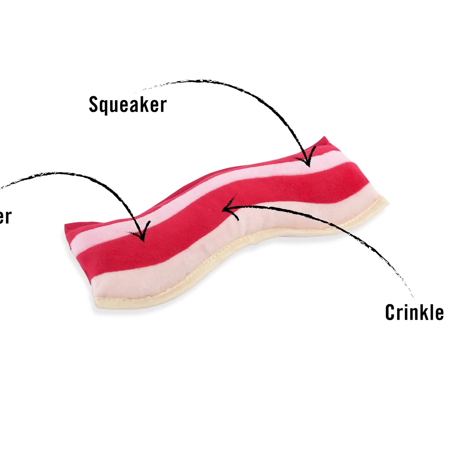 P.L.A.Y Pet Lifestyle And You - Bacon With Two Squeakers & Crinkle