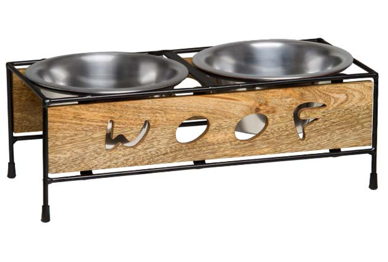 Loving Pets Inc. - Wooden Woof Double Diner Bk - Southern Agriculture 