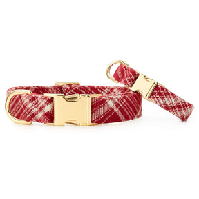 The Foggy Dog - Dog Collar Marsala Plaid