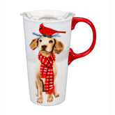 Evergreen Enterprises - Travel Cup Christmas Dog w/ Lid & Box - Southern Agriculture 
