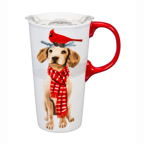 Evergreen Enterprises - Travel Cup Christmas Dog w/ Lid & Box - Southern Agriculture 