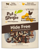 Pet 'n Shape - Hide Free Chick 'n Peanut Butter Knotted Bones