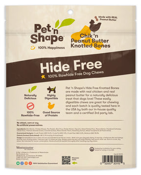 Pet 'n Shape - Hide Free Chick 'n Peanut Butter Knotted Bones