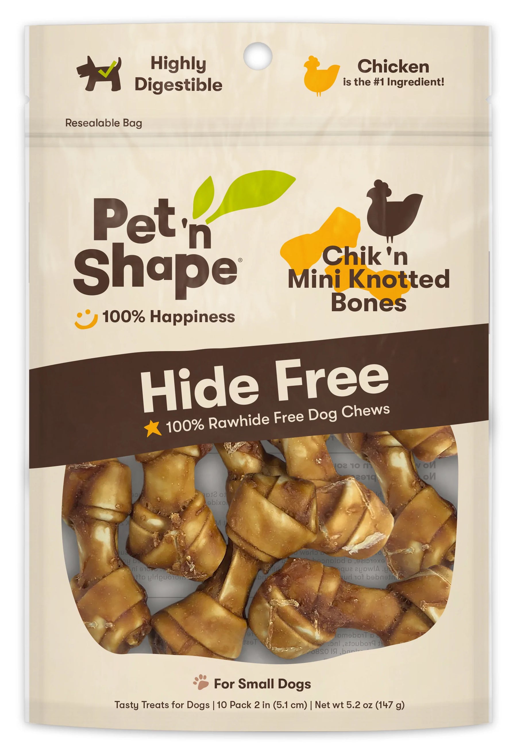 Pet 'n Shape - Hide Free Chick 'n Mini Knotted Bones - Southern Agriculture 