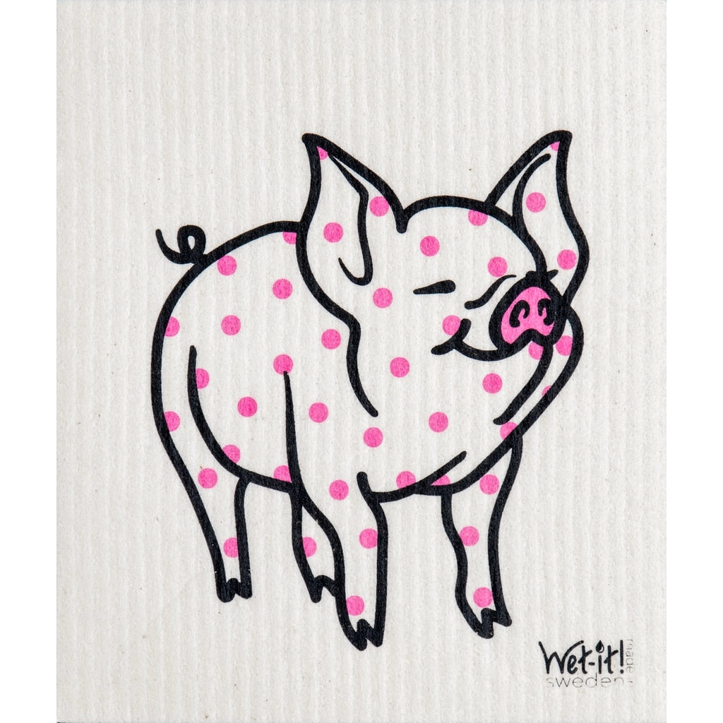 Wet-it! - Polka Pig Swedish Cloth