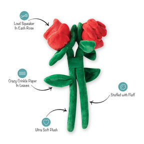 Petshop by Fringe Studio - Will You Accept This Rose? Dog Toy (2 Roses Set) - Southern Agriculture 