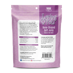 Loving Pets Inc. - Bone-Shaped Chicken & Cheese Soft Jerky Treats For Dogs - Southern Agriculture 