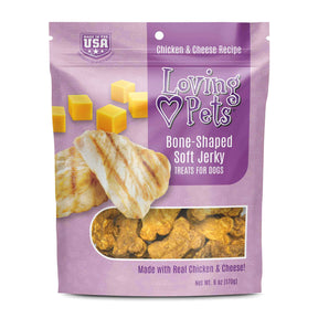 Loving Pets Inc. - Bone-Shaped Chicken & Cheese Soft Jerky Treats For Dogs - Southern Agriculture 