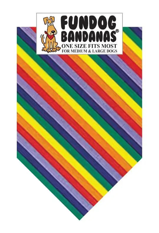 FunDog Bandanas - Dog Bandana Rainbow Stripes