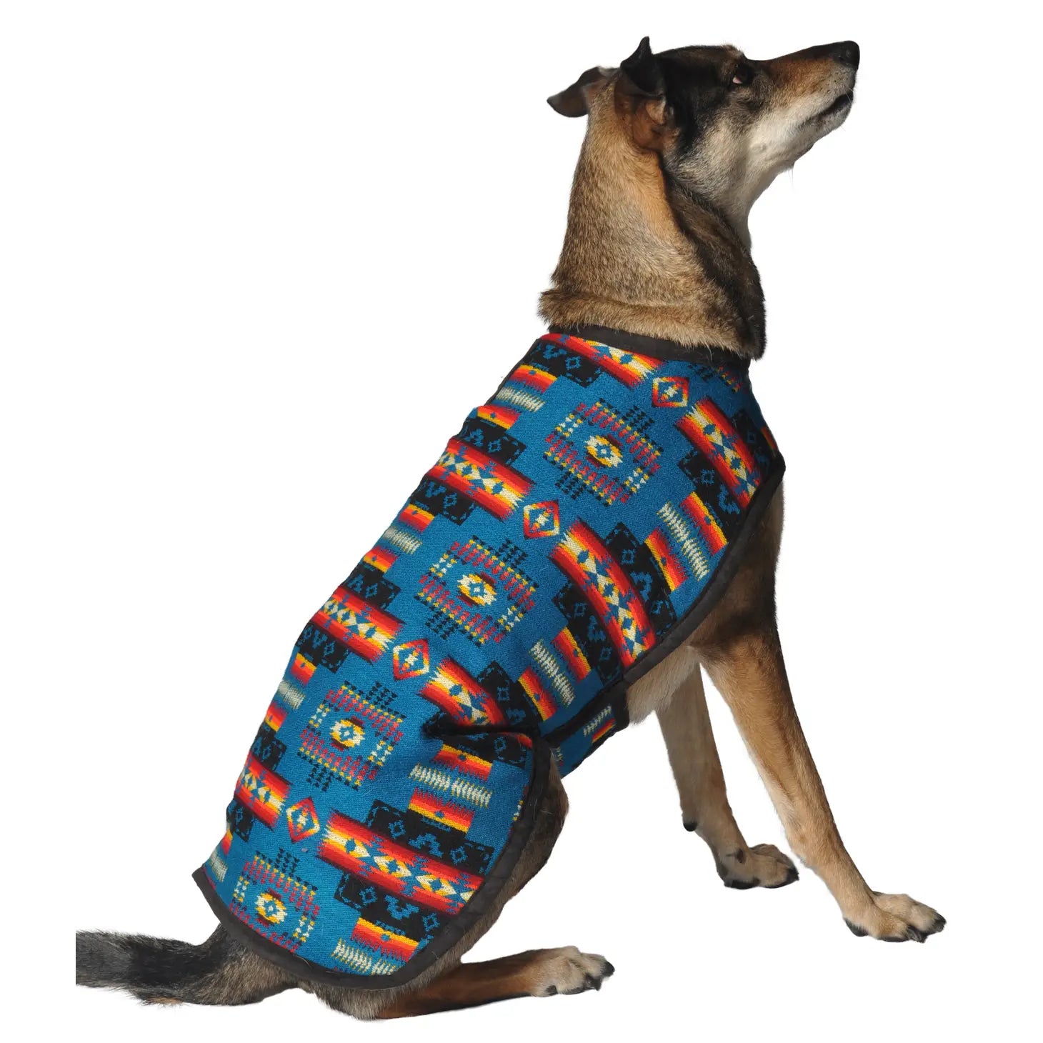 Chilly Dog - Dog Blanket Coat Southwest Turquoise - Southern Agriculture 