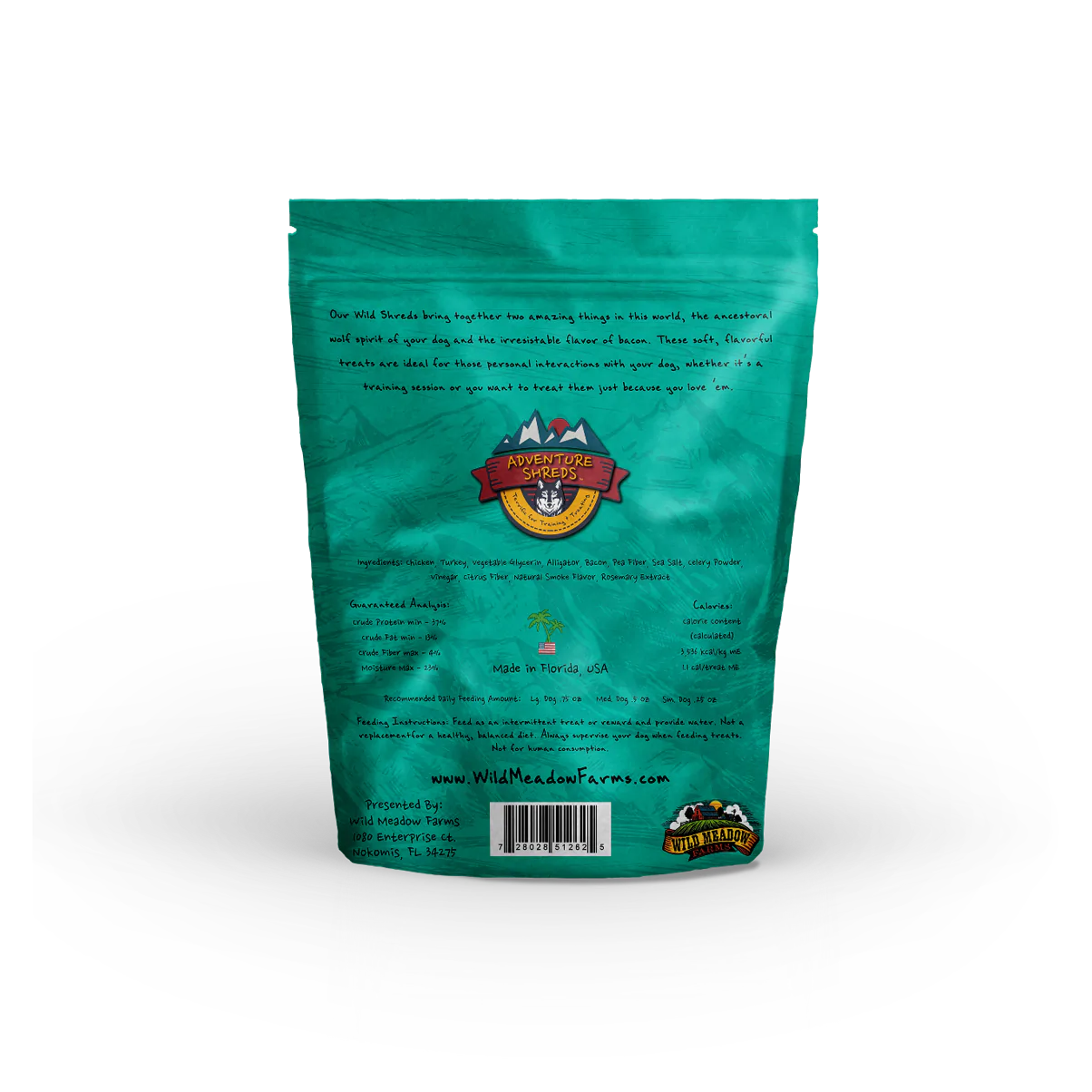 Wild Meadow Farms Adventure Shreds Alligator & Bacon