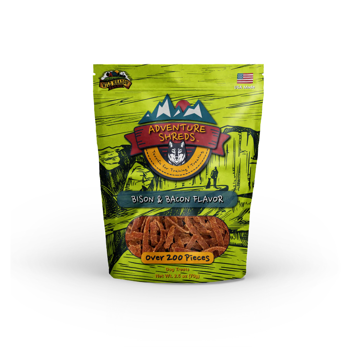 Wild Meadow Farms Adventure Shreds Bison & Bacon - Southern Agriculture 
