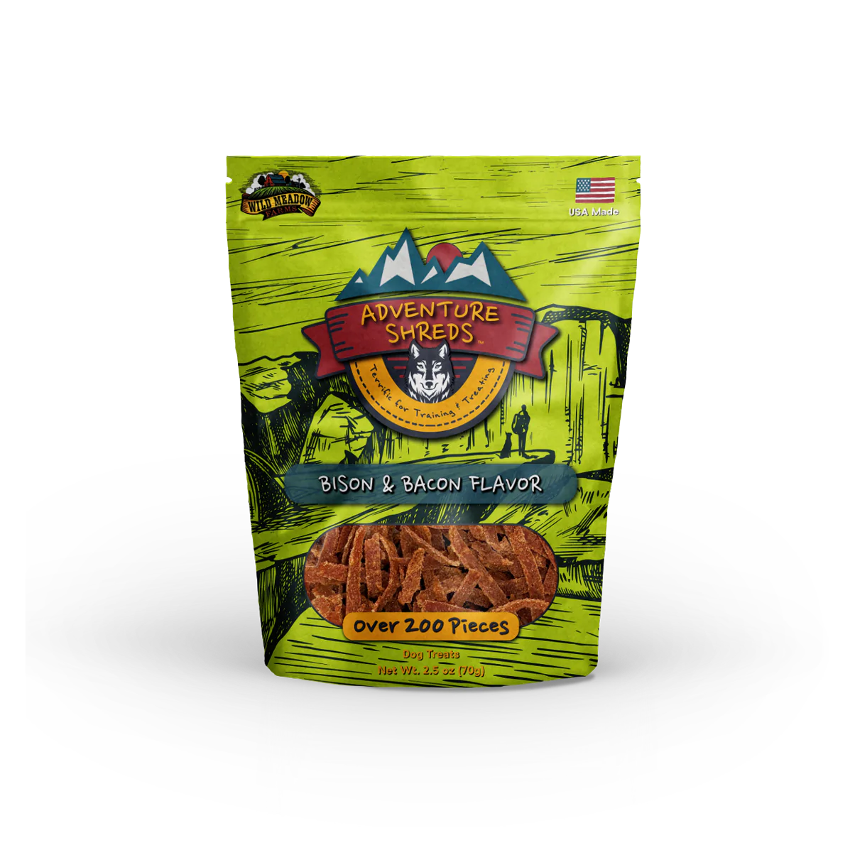 Wild Meadow Farms Adventure Shreds Bison & Bacon - Southern Agriculture 