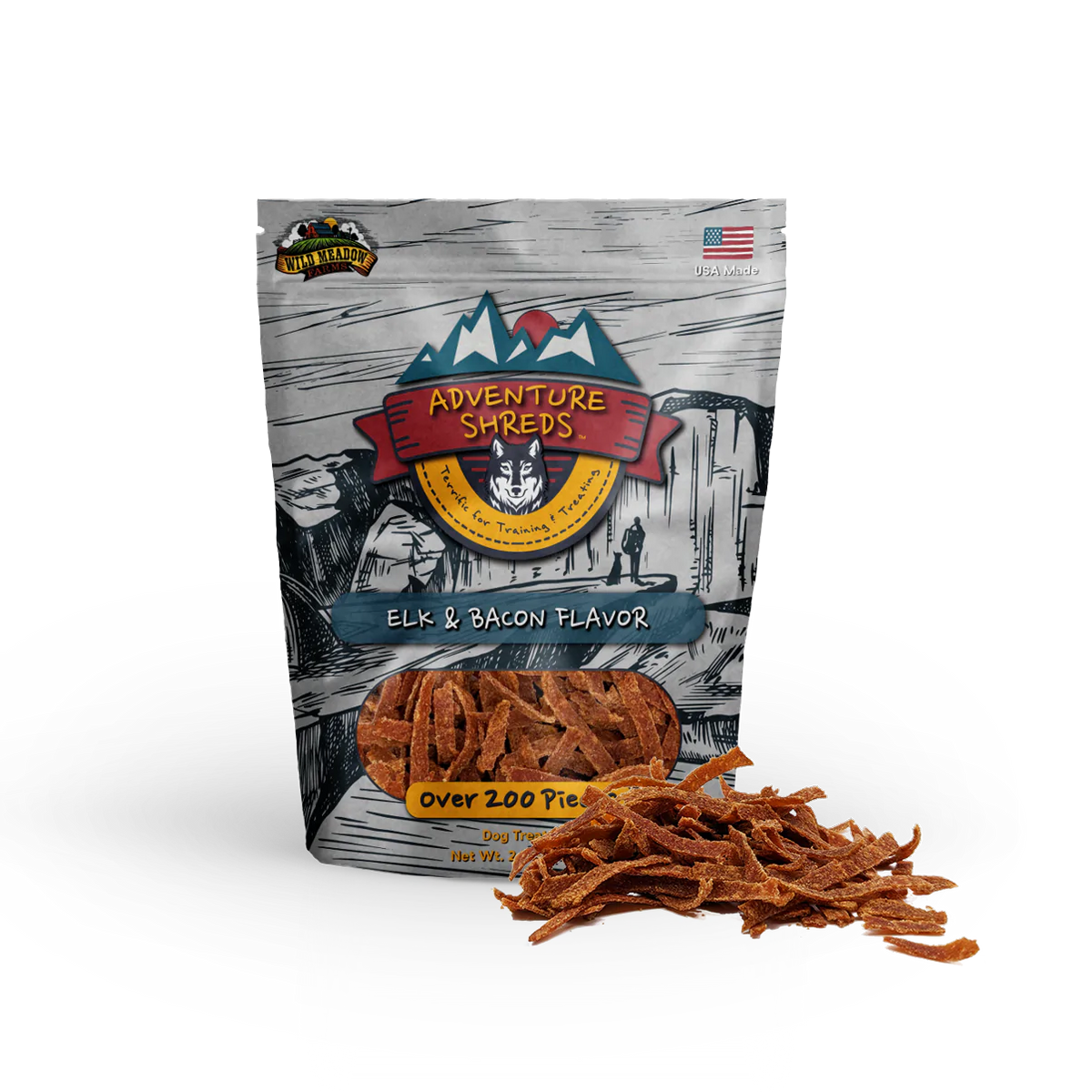 Wild Meadow Farms Adventure Shreds Elk & Bacon