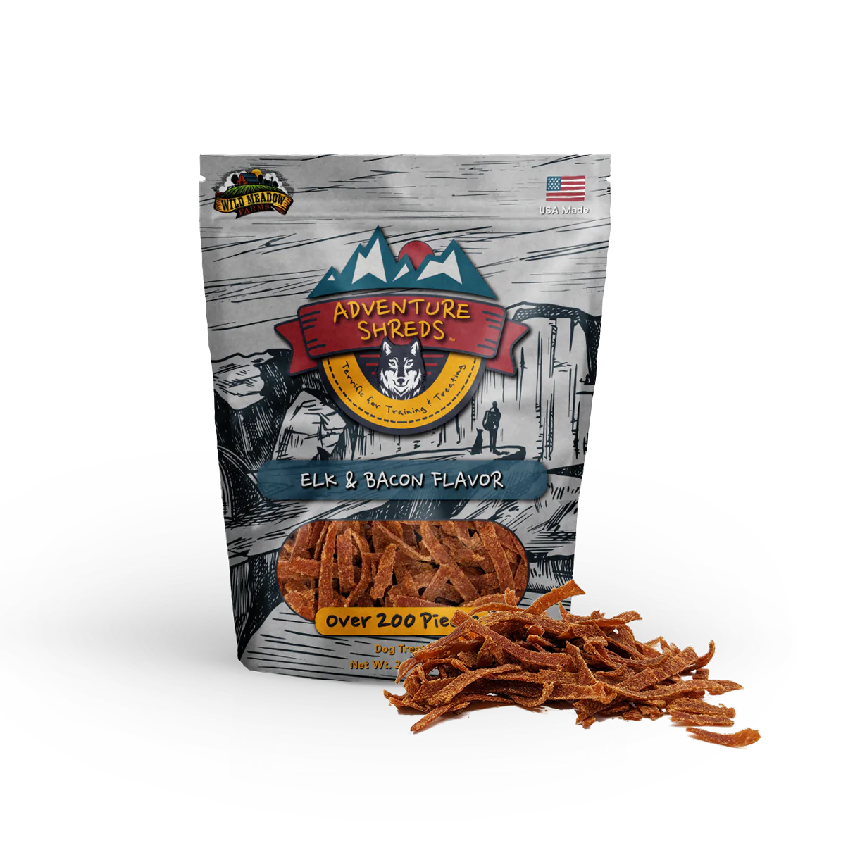 Wild Meadow Farms Adventure Shreds Elk & Bacon