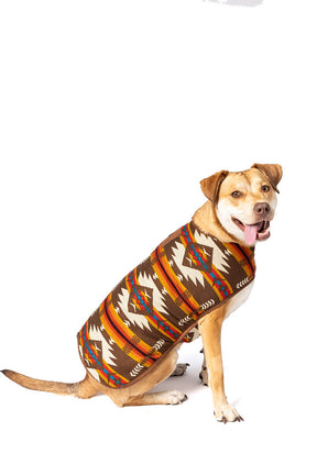 Chilly Dog - Dog Blanket Coat Southwest Brown - Southern Agriculture 