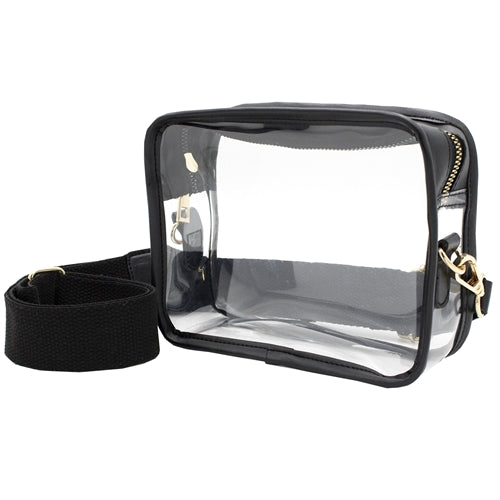 Capri Designs - Camera Crossbody - Clear PVC w Black - Southern Agriculture 