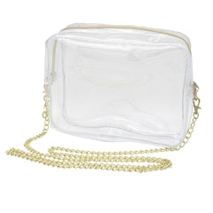 Capri Designs - Camera Crossbody - Clear PVC with Gold - Southern Agriculture 