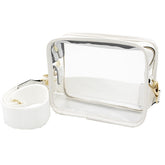 Capri Designs - Camera Crossbody - Clear PVC with White - Southern Agriculture 