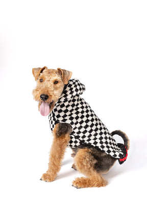 Chilly Dog - Dog Sweater Checkerboard Hoodie Wool